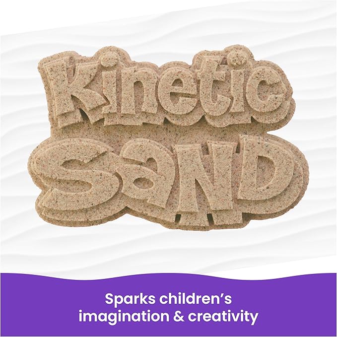 Kinetic Sand, 5.5lbs (2.5kg) Natural Brown Play Sand for Arts and Crafts, Sandbox, Moldable Sensory Toys for Kids Ages 3 and up