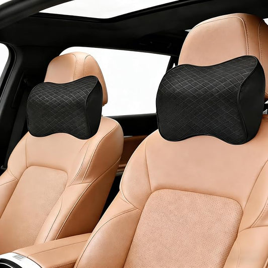 2Pcs Premium Car Neck Pillow – Car Headrest Pillow for Neck PainRelief with Premium Memory Foam,600D Oxford Fabric & 100D High Elastic Memory Foam – UltimateComfort Neck Pillow for Car, Driving
