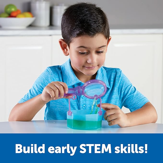 Learning Resources Gemology! Crystal Lab,STEM Toys, Early Science, Science Kit for Kids, Fun Gifts for Kids, 20 Pieces, Ages 4+