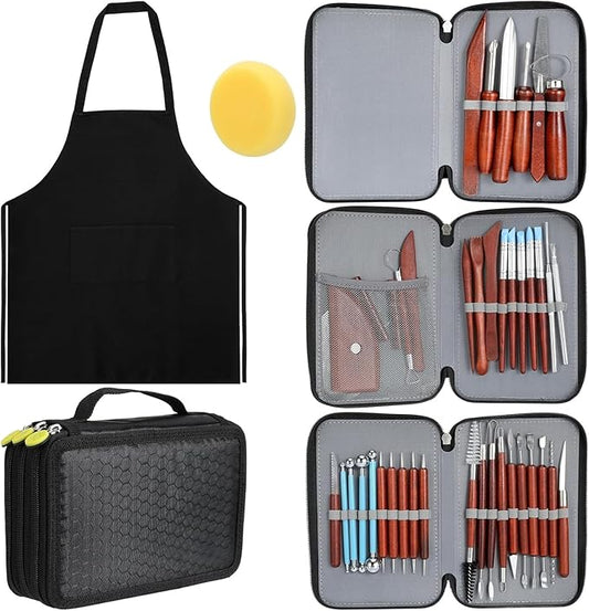 Blisstime 42pcs Pottery Tools, Clay Tools, Sculpting Tools, Pottery Kit, Air Dry Clay Tools, Pottery Clay Kit for Pottery Wheel, DIY Arts and Crafts