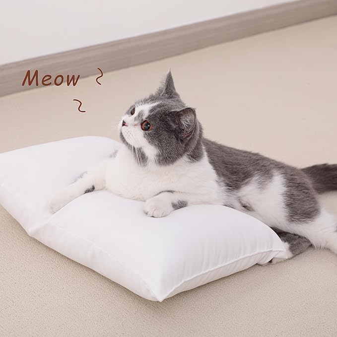 NTBAY Tiny Pillows, Down Alternative 7"x11" Microfiber Mini Pillow for Travel, Pets, Soft Machine Washable Small Pillows for Neck, Wrist, Lumbar and Knee, Sea Green