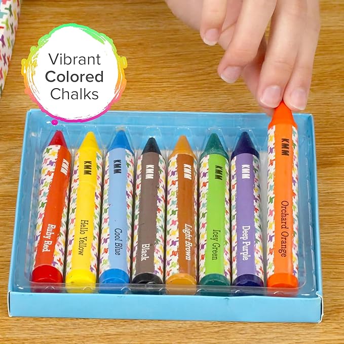 Kid Made Modern Beeswax Crayons for Toddlers & Kids (8 Pieces) - Coloring Non Toxic Crayons with Case (Ages 3+)