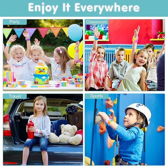 24 PCS Pop Easter Bracelets Fidget Toys Bulk Its Easter Rabbit Bracelet Easter Basket Stuffers Egg Fillers Kids Party Favors Fidgets Easter Gifts for Kids Classroom Prizes Birthday Goodie Bag Stuffers