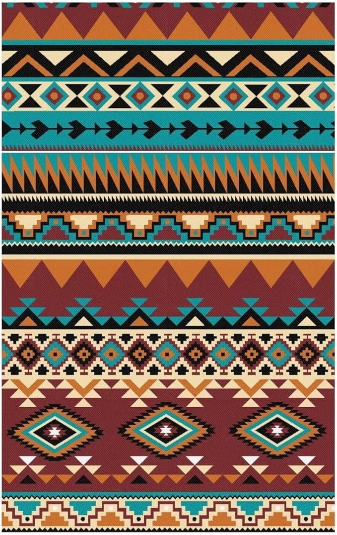 Aztec Retro Headrest Covers for Recliners Washable Couch Headrest Covers Wrinkle Resistant Sofa Headrest Slipcovers Furniture Protector for Home, Office & Theater Seat 3pcs