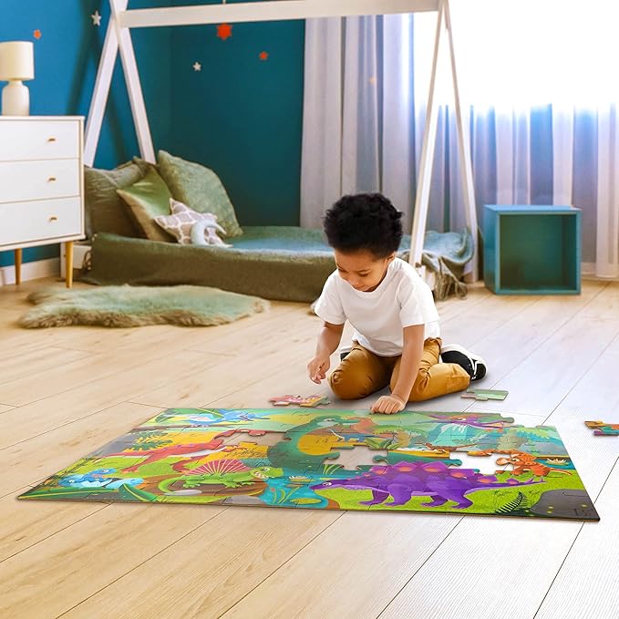 B. toys- Gigantic Jigsaw - Dinosaurs- Floor Puzzle – 48-Piece Dinosaur Puzzle – Large 2 x 3 Feet Jigsaw Puzzle for Kids – Educational & Developmental Toys – 3 Years +