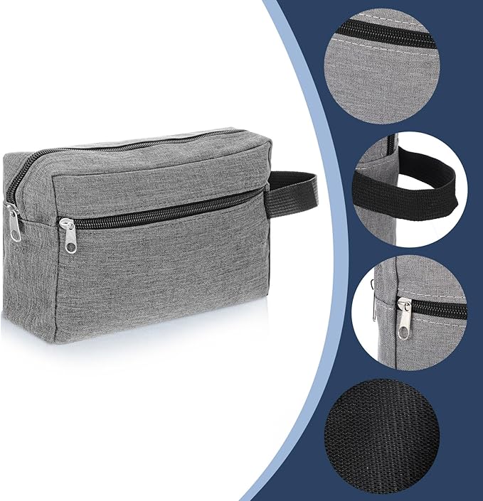 HaiFafafaing 8 Pcs Travel Toiletry Bag for Men, Waterproof Portable Cosmetic Grooming Storage Shaving Bag Pouch, Mens Hanging Toiletry Travel Bags Bulk Groomsmen Gifts for Wedding Day