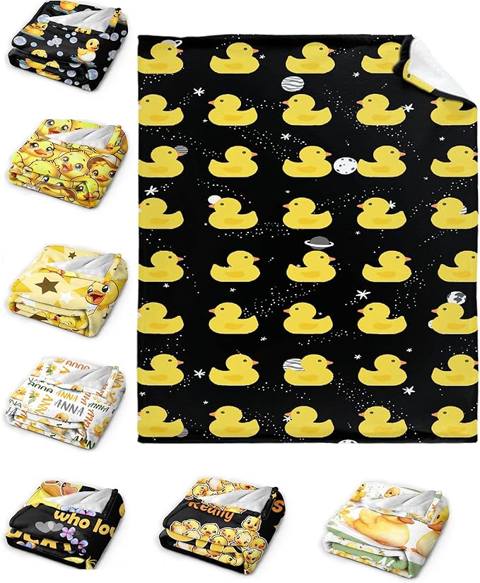 Aparajita Ruddy Duck Adult Duck Blanket Kids Funny Blanket Suitable for Bedroom Living Room Bed Sofa Crib Couch Chair Outdoor All Season Items That Yellow Duck Lovers Will Love 80"x60"for Adult