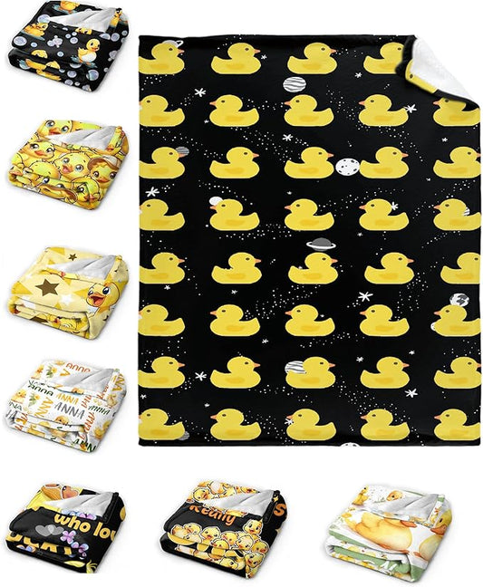 Aparajita Ruddy Duck Adult Duck Blanket Kids Funny Blanket Suitable for Bedroom Living Room Bed Sofa Crib Couch Chair Outdoor All Season Items That Yellow Duck Lovers Will Love 90”×120 ”for Family