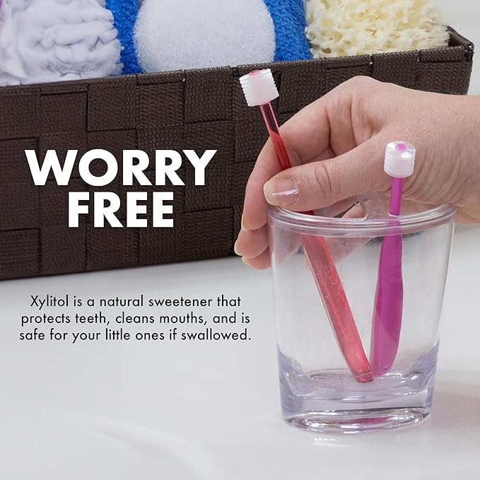 Brilliant Oral Care Kids Fluoride Free Toothpaste, Spry Gel with Xylitol, Strawberry Banana Flavor for Ages 3+ Months, 2 fl oz, 2 Pack