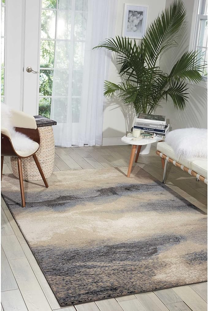 Nourison Maxell Nourison Flint 2'2" x 10' Area Rug, Easy Clean, Non Shedding, Bed Room, Living Room, Dining Room, Kitchen (2x10)