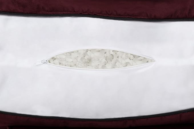 Husband Pillow Aspen Arizona Maroon, Reading Pillow Bed Rest Chair, Two-Sided Reversible Fabric, Large Lounge Cushion Adult Backrest with Arms, Comfy Back Support for Sit Sitting Up, Wash/Remove Cover