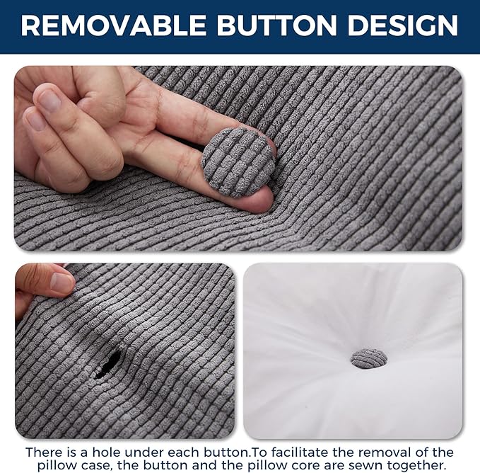 Headboard Pillow Queen, Triangle Pillows for Headboard, Head Board Backrest Wedge Pillow for Reading Sitting Working, Daybed Pillows with Removable Cover for Bed Dorm Sofa, Dark Grey