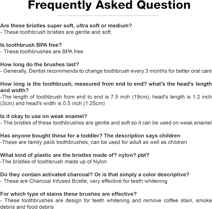 Charcoal Toothbrush Ultra Soft for Sensitive Gums - Teeth Whitening Brush for Adults & Children [Extra Family Pack] - Medium Tip Bristles