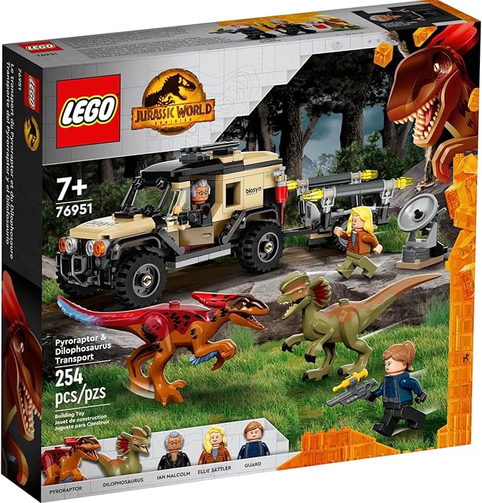 Lego Pyroraptor Dilophosaurus Transport (Jurassic World Edition)