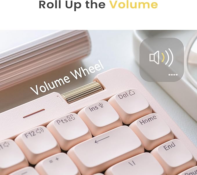 Flow Lite 100 Keys Low Profile Mechanical Keyboard, Swappable Rechargeable Wireless Keyboard with 2.4G Receiver, Bluetooth and Wired Connection for Windows, Mac/ Specter Linear Switches (Marble)