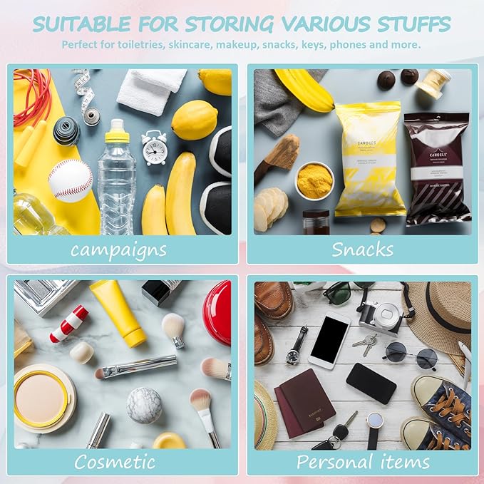 BuyCard 2 Pcs Tennis Gifts Cosmetic Makeup Bag with Chenille Letter Patch, Clear Pouch PVC Organizer Purse, Waterproof Travel Bag, Portable Toiletry Storage Bag for Her Girls Friends Women