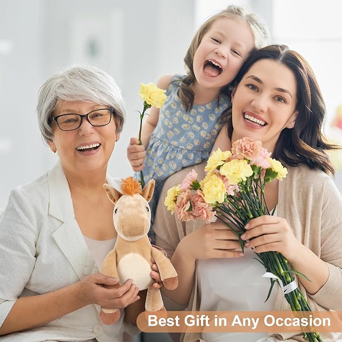 Heatable & Coolable Horses Stuffed Animals, Microwave Heating Pad, Horses Plush for Companion, Cute Plushies Horse Lavender Stuff, Horse Toys Gifts