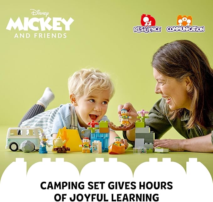 LEGO DUPLO Disney Mickey and Friends Camping Adventure 10997 Toddler Building Toy Set, Features 4 DUPLO Toy Figures: Daisy Duck, Huey, Dewey and Louie to Inspire Creative Role Play