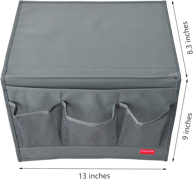 Bedside Storage Organizer, Bedside Caddy, Table Cabinet Storage Organizer, TV Remote Control, Phones, Magazines, Tablets, Accessories, Grey