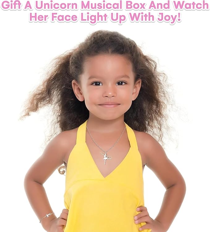 Jewelkeeper Ballerina Music Box & Little Girls Jewelry Set - 3 Ballerina Gifts for Girls - Little Queen Design - Ballerina Jewelry Box