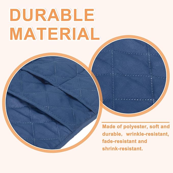 uxcell Couch Sofa Armrest Organizer Non-Slip Chair Arm Recliner Remote Control Organizer with 6 Pockets for Books, Magazines, Tablet, Phone, Plaid Navy Blue