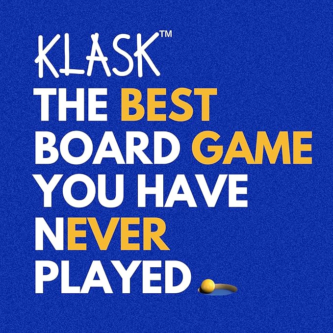 KLASK: The Magnetic Award-Winning Party Game of Skill - for Kids and Adults of All Ages That’s Half Foosball, Half Air Hockey