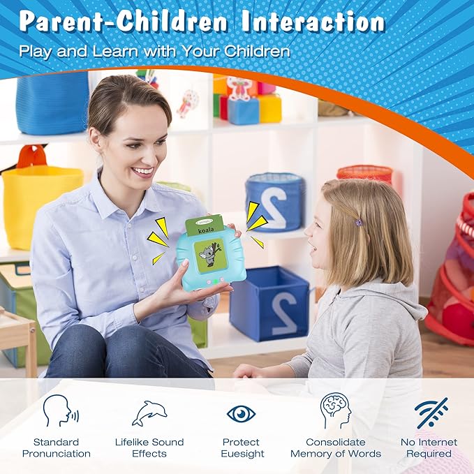 Toddler Toys for 2 3 4 5 Year Old Boys and Girls, Autism Sensory Toys for Autistic Children, Learning Montessori Toys for 2 Year Old, Speech Therapy Toys, 224 Sight Words Talking Flash Cards