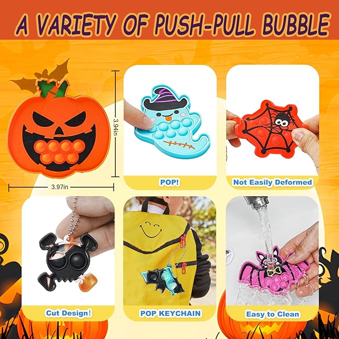 600 Pcs Halloween Party Favors for Kids, Fidget Toys Bulk, Prizes for Kids, Halloween Toys Treats Gifts, Carnival Treasure Classroom Prizes Box, Goodie Bag Stuffers, Party Toy Supplies