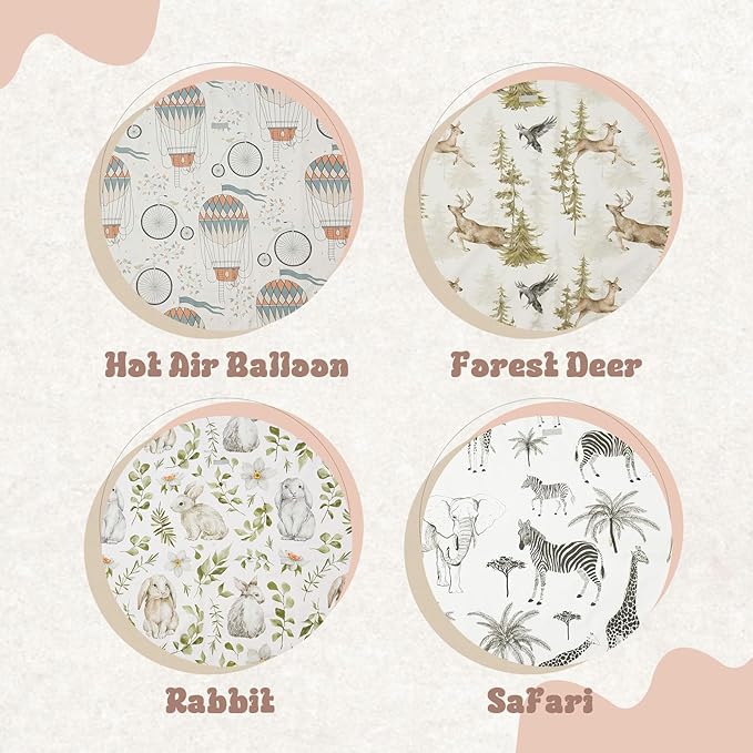 Insular Baby Splat Mat for Under High Chair/Arts/Crafts, Anti Slip and Waterproof Splash Mat for Floor, Portable Picnic Mat, 51x51 Inch, Safari