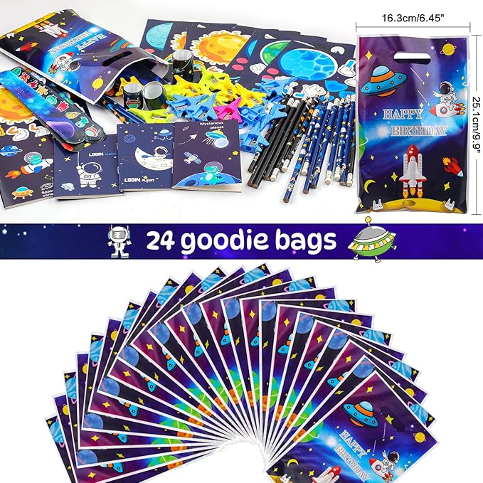 ANPHILE 24Pack Stationery Party Favors, School Stationery with Pencils Erasers Stickers, Birthday Goodie Bag Stuffers Classroom Gifts for Students Christmas Classroom Gifts