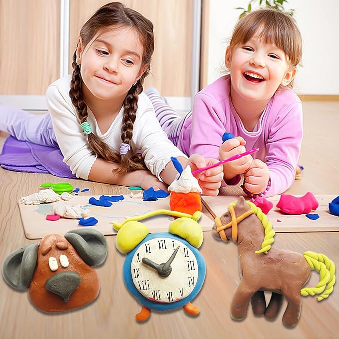 Air Dry Clay Kit 36 Colors,Modeling Clay with 3 Sculpting Tools,Air Dry Ultra Light Clay,DIY Molding Magic Foam Clay Gift for Kids Girls Boys Art Crafts Christmas Birthday Gifts(36 Colors)