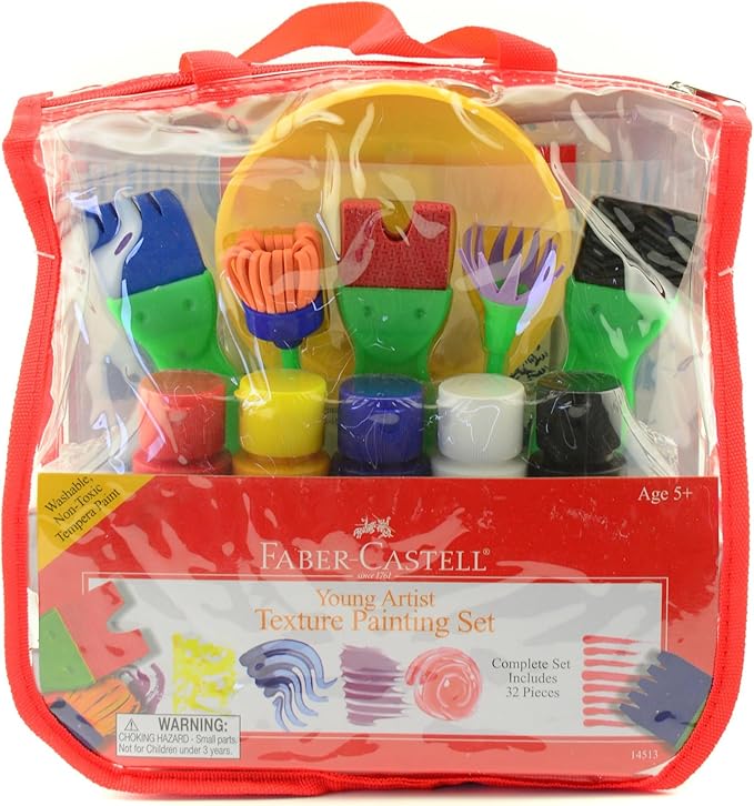 Faber-Castell Young Artist Texture Painting - Painting Set for Kids Ages 5+, Toddler Art Supplies (Packaging May Vary)