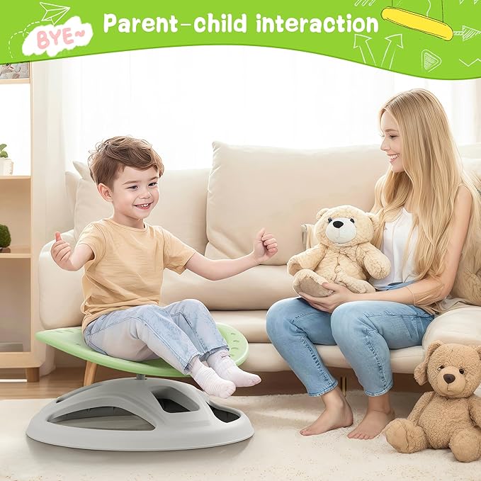 Brelley Sensory Spinning Chair for Kids, Autistic Kids Swivel Chair, Sensory Activity Toy for Toddlers, Physical Coordination Training Indoor & Outdoor Autism Sensory Products