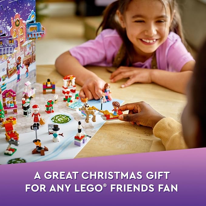 LEGO Friends 2022 Advent Calendar 41706 Building Toy Set; 24 Gifts and Holiday Toys, Including Santa’s Sleigh; for Kids, Boys and Girls, Ages 6+ (312 Pieces)
