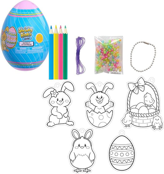 Just Play Shrinky Dinks Easter Kit, 12-Pieces, Kids Art and Craft Activity Set, Kids Toys for Ages 5 Up