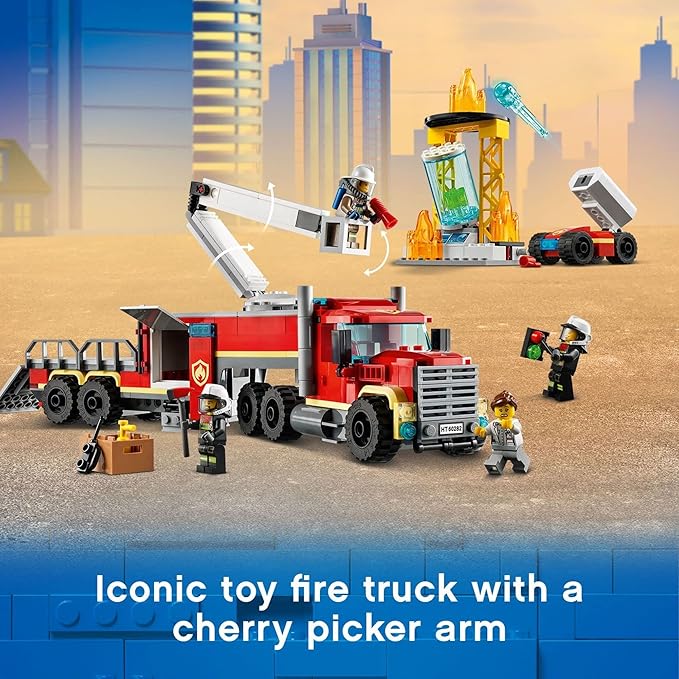 LEGO City Fire Command Unit 60282 Building Kit; Fun Firefighter Toy Building Set for Kids, New 2021 (380 Pieces)