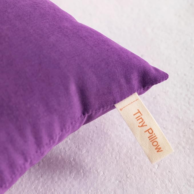 NTBAY Tiny Pillows, Down Alternative 7"x11" Microfiber Mini Pillow for Travel, Pets, Soft Machine Washable Small Pillows for Neck, Wrist, Lumbar and Knee, Purple