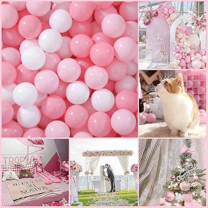 GOGOSO Ball Pit Balls for Toddles, Kids Plastic Balls for BallPit, Pool, Baby Party Accessories, Birthday Decoration 50 100 200 500 1000