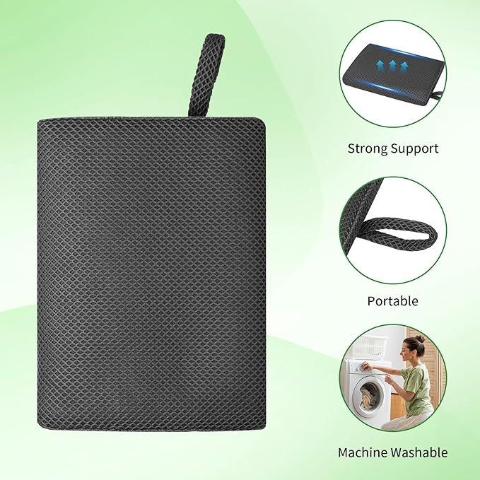 Anycosy Stadium Seat Cushion,Portable and Extra Thick Bleacher Seats Cushion for Any Outdoor Events (2 Pack-Gray)