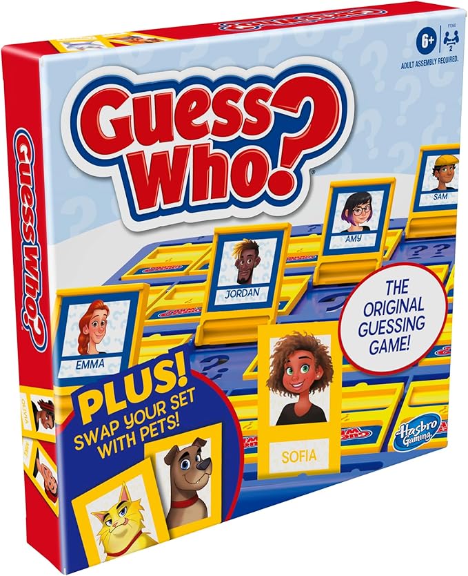 Hasbro Gaming Guess Who? People & Pets Board Game Edition | The Original Guessing Game | Easter Gifts for Girls & Boys | Ages 6+ (Amazon Exclusive)