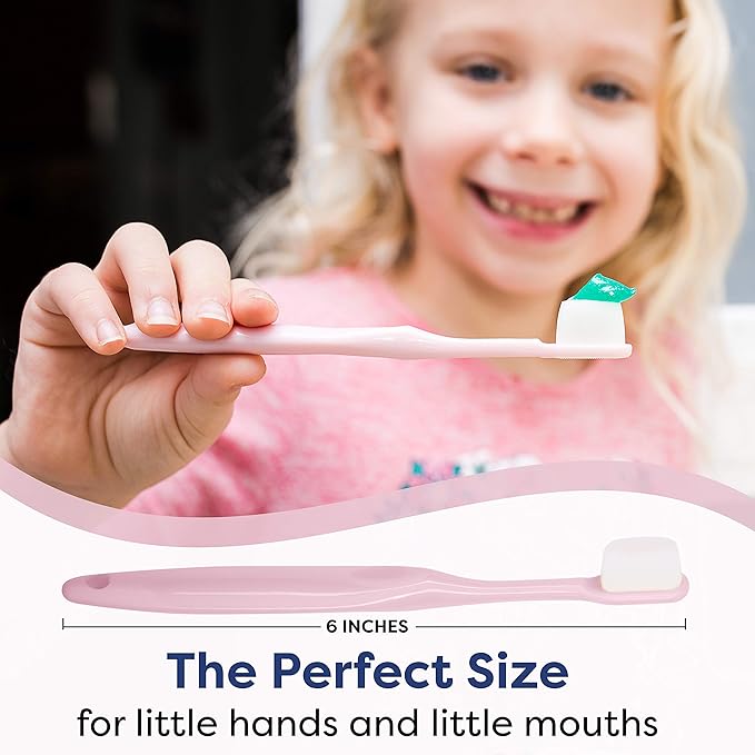 Extra Soft Toothbrush, Nano Toothbrush for Sensitive Gums, Extra Soft Toothbrushes Child Sensitive Teeth Manual, Ultra Soft Toothbrush for Extra Protection Gum Care, Perfect for (Kids - 4 Pack)