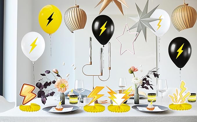 24 Lightning bolt Rubber Bracelets Silicone Wristbands,for Flash Weather Birthday Gender reveal Party Favors Supplies Decorations Favors