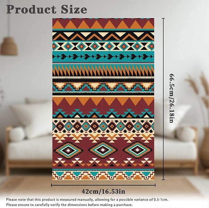 Aztec Retro Headrest Covers for Recliners Washable Couch Headrest Covers Wrinkle Resistant Sofa Headrest Slipcovers Furniture Protector for Home, Office & Theater Seat 2pcs