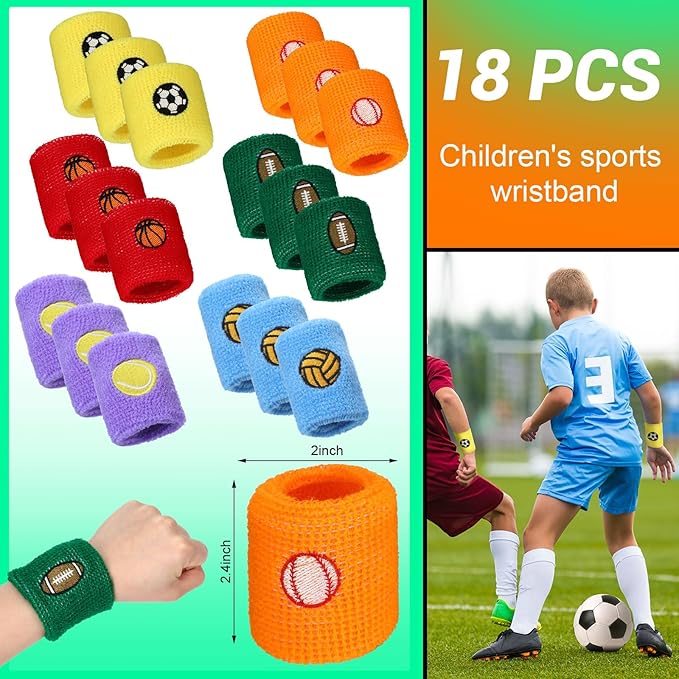 Junkin 176 Pcs Sport Party Favors Sport Party Goodie Bag Fillers Small Sports Balls Sport Wristband Keychains Stickers Bracelet Whistle for Sports Themed Birthday Party Supplies Decoration (Classic)