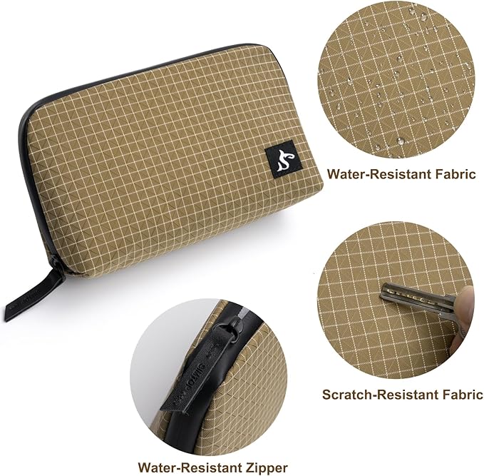 SIMTOP Cord Organizer Travel Small Tech Bag Pouch Case for Cords, Charger, Hard Drive, Power Bank – Water-Resistant Electronics Organizer, Small Portable Gadget Case for Travel