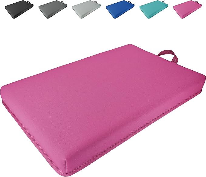 Extra Thick Kneeling Pad, Bath Kneeler Pad, Garden Kneeling Pad for Knee, Water Resistant Soft Memory Foam Cushioning for Workout, Yoga, Bathing, Physical Therapy, Prayer Pillow, Pink