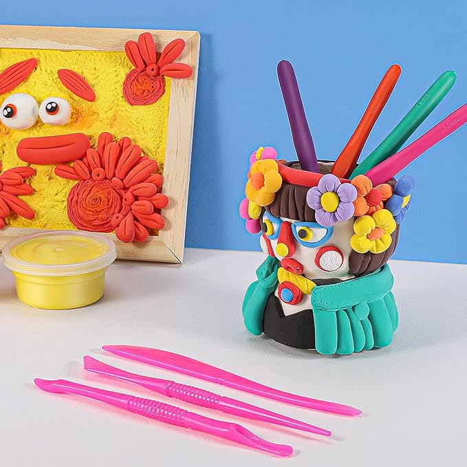 ifergoo Modeling Clay Kit - 36 Colors Magic Air Dry Ultra Light Clay, Safe & Non-Toxic, Great Toy Gift for Boys and Girls