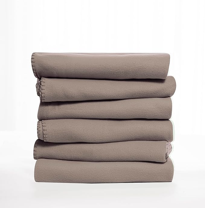 Special SG Glory Fleece Throw Blanket Set Bulk for Travel Kids Outdoor Wedding Pet (Camel, Pack of 6 50x60 Inches)