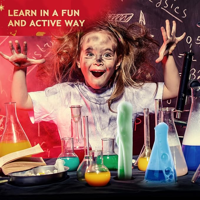 Japace Science Kits for Kids Age 4-6-8, Science Experiments & DIY Motorized Building Kits STEM Toys Chemistry Set for Kids Birthday Gift Ideas for Boys Girls Experiments Enthusiastics