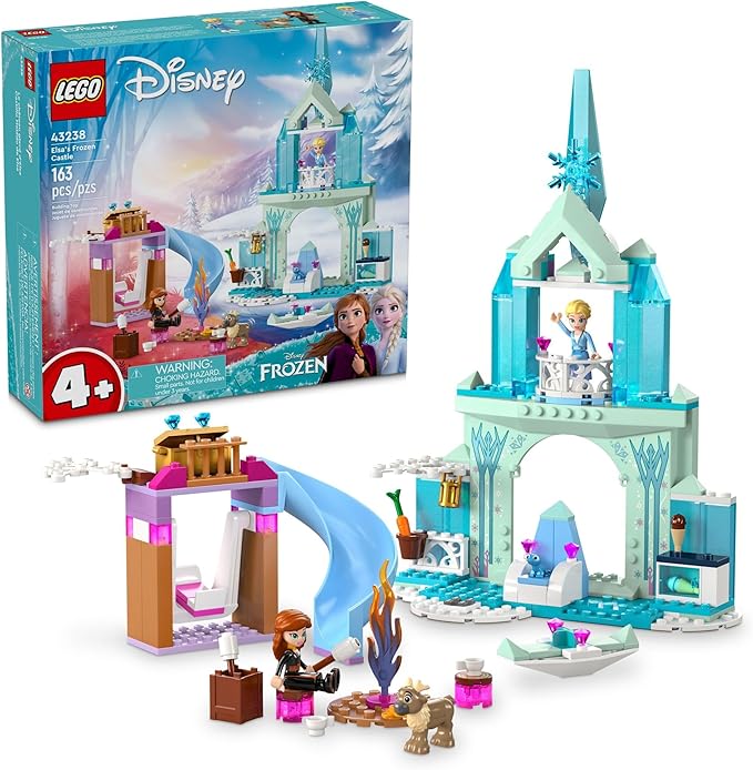 LEGO Disney Frozen Elsa’s Frozen Princess Castle Building Toys Set - Frozen Toys for Kids, Girls & Boys, Ages 4+ - Birthday Gift Idea - 43238